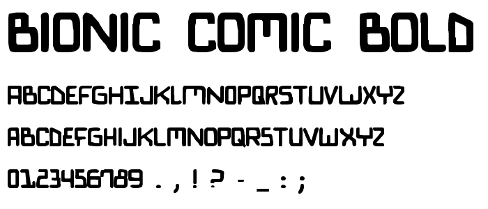 Bionic Comic Bold font